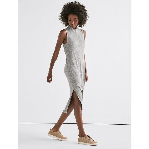 Lucky Brand Womens size Small Ribbed Knit Sleeveless Bodycon Midi Dress - Picture 1 of 14